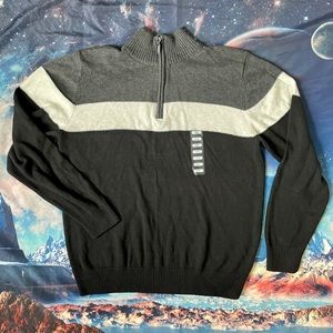 Sun River Long sleeve Shirt Large Black Grey white